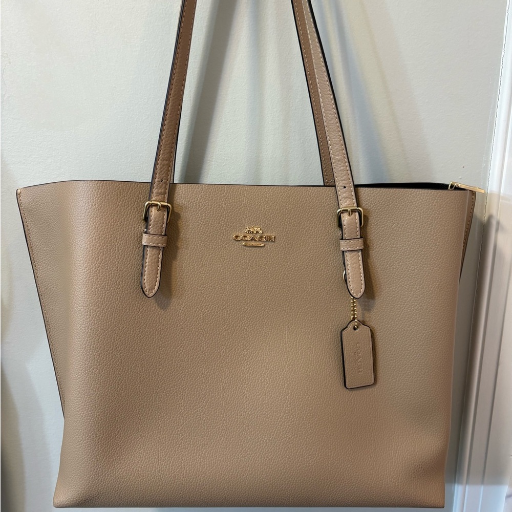 Coach Beige Leather Tote